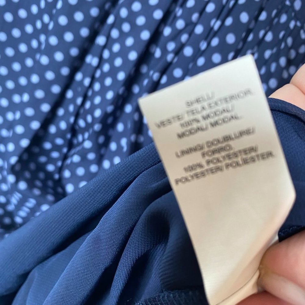 NWT LUCKY BRAND Blue Minnie Polka Dot Mini Sundress Women's small NWT 7WD9709 - Picture 10 of 10